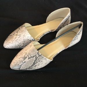 Snake print flats
